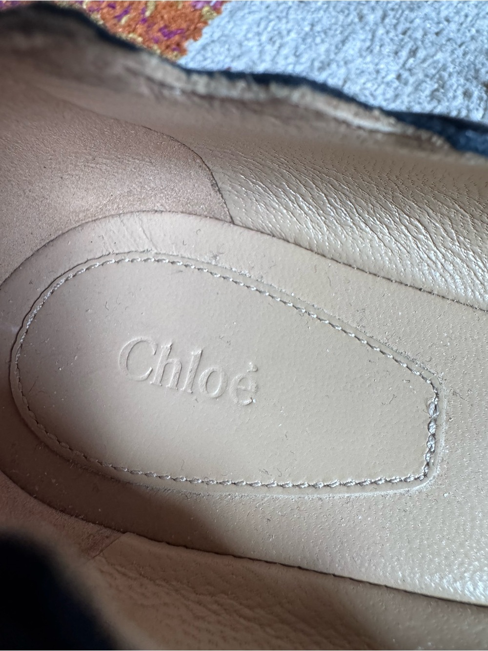 Chloé Lauren Black Leather Ballerina Scalloped Flat 37.5 (7-7.5) NWOT - Picture 5 of 6